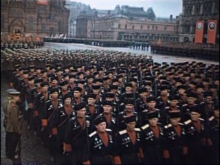 1945 victory parade in color